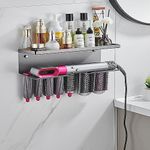 Morwealth Holder for Dyson Airwrap, No Drilling, 2-in-1 Wall Mount Holder for Dyson Airwrap, Easy Storage, Aesthetic Dyson Hair Dryer, Wall Mount and Organiser Made of Durable (DS13)