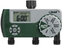 2-Pack Orbit 56082 3-Outlet Hose Watering Timer, Green - Versatile 3-Outlet Control for Lawn Care