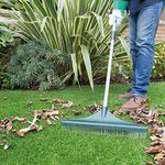 Bergman Fake Rake Artificial Lawn Brush - Soft Nylon Bristles, Grass Cleaner for Astro Turf, Lightweight, Telescopic Handle