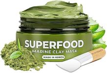 PLANTIFIQUE Korean Skin Care Detox Face Mask with Avocado & Superfoods - Hydrating Clay Mud Mask Dermatologist Tested for Face and Body - Vegan Skincare 3.4 Oz/100ml