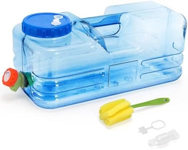 Dicunoy Camping Water Container, 2.6 Gallon Portable Water Jug with Spigot, Thick Water Dispenser Brick with Wide Filler Opening for Hiking, Picnic, Vehicle, Outdoor, Emergency, Hurricane Supplies