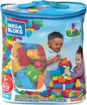 ​Mega Bloks Big Building Bag Building Set With 60 Big And Colorful Building Blocks, And 1 Storage Bag, Toy Gift Set For Ages 1 And Up