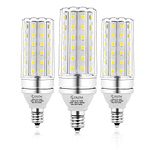 E12 LED Bulb,12W LED Corn Light Bulb 100W Equivalent 1200 Lumen Daylight 5000K Non-dimmable LED Candelabra Bulbs Pack of 3