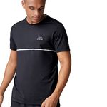 U.S. POLO ASSN. Men Reflective Logo Polyester Spandex I715 Regular Fit T-Shirt - Pack of 1 (Black M)