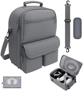 MS.CLEO Carrying Case for Meta Quest 3S/3/2, Travel Case with Bag Strap, Large-Capacity Protective Storage for Oculus Quest 3S/3/2 Accessories, Fits Kiwi, BOBOVR Headstrap, Elite Strap with Battery