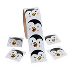 Penguin Face Roll Of Stickers