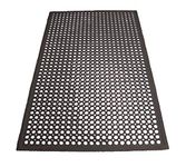 Winco RBM-35K Anti-Fatigue Floor Mat, 3-Feet by 5-Feet by 1/2-Inch, Black