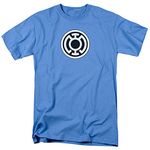 DC Comics Men's Green Lantern Lantern Logo T-Shirt, Carolina Blue, Medium