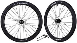 CyclingDeal - Compatible with Shinmano 9/10/11 Speed - 6 Bolts Disc Brake System - Bicycle Bike Wheelset - Novatec Hubs with QRs F100mm/R135mm - WTB ThickSlick Tyres 26"