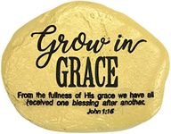 Cathedral Art Abbey and CA Gift Grow in Grace Garden Key Stone Yellow Outdoor Key Hider