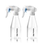 Kiloline Empty Spray Bottle Clear PET Plastic 200ml Bottles fine Mist Trigger Sprayer Leak-proof for Cleaning Products Garden using Beauty Treatments 2pcs