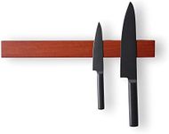 KITCHENDAO Powerful Magnetic Knife Holder for Wall 16 Inch- 50% Stronger Magnet - Wooden Knife Strip Rack for Kitchen Knives & Tools