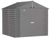 Arrow Sheds 8' x 8' Outdoor Steel Storage Shed, Grey