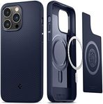 SPIGEN Mag Armor (MagFit) Designed for Apple iPhone 14 Pro Max Case (2022)[6.7-inch] Mag Safe Compatible Magnetic Ring Cover - Navy Blue