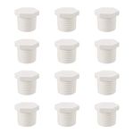 AUTOKAY 12 Pcs 1/2 Inch Water Heater Drain Plug Fits for RV Camper and Atwood Water Heaters White 11630 91857