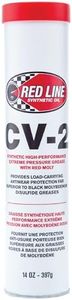Red Line 80402 High Performance CV-2 Synthetic Grease Cartridge with Red Moly, 14oz