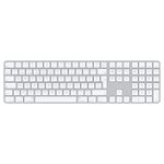 Apple Magic Keyboard with Touch ID and Numeric Keypad: Bluetooth, rechargeable. Works with Mac computers with Apple silicon; British English, White keys