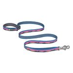RUFFWEAR Crag Dog Lead, Everyday Dog Leash with Integrated Reflectivity, Comfortable Hand Held or Waist Worn, Lightweight & Portable, Pet Accessories for Walks, 1.8m Long, Alpine Dusk