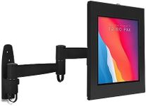 Mount-It! Anti-Theft Tablet Kiosk Wall Mount Compatible with iPad 10, 9, 8, iPad Pro 10.5, iPad Air 10.5, Locking Kiosk for iPad, Steel Full Motion Wall Mounted Kiosk, Black