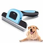 DDSHUN Pet Grooming Brush Deshedding Tool Dematting Comb Professional Deshedding Brush Docatgo Deshedding Rakes Hair Remover Stripping Combs for Small, Medium & Large Dogs, Cats & Horses -(Blue)