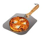 Honey-Can-Do 12 x 14-Inch Foldable Pizza Peel, Chrome, Wood