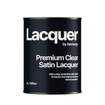 Hemway Clear Satin Lacquer 1 Litre / Quart - UV Multi-Surface Sealant, Interior & Exterior, Protection, Top Coat, Chalk Based Furniture Paint, Water-Based, Fast Drying, Wood, Metal, Glaze, Low Odour