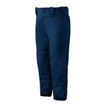 Mizuno Girls Youth Belted Low Rise Fastpitch Softball Pant, Navy, Youth X-Large