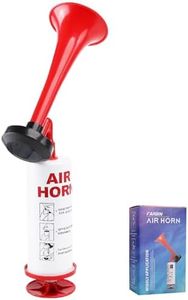 FARBIN Portable Air Horn pump Air Horn for Bear Dog Aluminum+ABS Loud Sound Hand Held Signal Horn Reusable Air Horn Safety Horn for Boating, Sports Events, Camping, Graduation