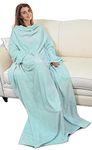 Catalonia Wearable Blanket with Sleeves and Pocket, Cozy Soft Fleece Mink Micro Plush Wrap Throws Blanket Robe for Women and Men