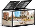 BUCATSTATE Hamster Cage 3.0: Large Metal Rat Cage Stackable with Top Access Easy Assemble 39.3L x 19.7W x 20.4H Inches Dwarf Syrian Hamster Tank for Gerbil Mouse (5.4 ft², Black)