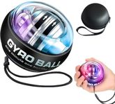 GOZATO Auto-Start Wrist Power Gyro Ball, Grip Strength Trainer and Forearm Exerciser for Stronger Arm Fingers Wrist Bones and Muscle with LED Lights