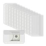 Antner 12PCS A7 Size Binder Pockets No Zipper Cash Envelopes for A7 Binder Wallet, 6-Hole Clear PVC Zipperless Budget Envelopes Binder Pouch Inserts Loose Leaf Bag Money Folder Organizer for Budgeting