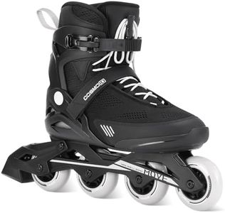 COSMOID Men's Adult Fitness Inline Skate-Roller Skates Blades Adult Male, Indoor Outdoor Black,Size 5-12,Move