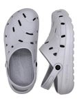 Red Tape Men's Discover Comfortable Clogs || Sandals With Adjustable Back Strap For Men Light Grey, 8 UK