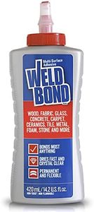 Weldbond Multi-Surface Adhesive Glue, Bonds Most Anything. Use as Wood Glue or on Fabric Glass Mosaic Carpet Ceramic Tile Metal Stone & More. Non-Toxic,Dries Crystal Clear 14.2oz /420ml