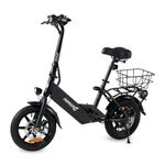 Zinc Formula E Venture Electric Seated Scooter - 250W, Up To 15.5mph & 30km Range, Large 14 Inch Tyre, Bright Headlight, Removeable Tailight, 14+