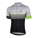 LAMEDA Cycling Jersey Mens Short Sleeve Top Bike Shirt Summer Grey L