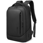 Mens Business Laptop Backpack for 15.6 Inch Large Rucksack with Charging Port Computer Bag Durable Anti-Theft High-Tech Daypack Water-Resistant Casual Daypack for Office College Weekender-Black