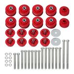 BST BSSP KF04060BK Body Mount Bushing Kit Replacement for 08-16 Ford F250 F350 Super Duty 2008-2016 2WD 4WD Polyurethane Body Cab Mounts Steel Sleeves and Hardware Red