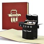 Diese-Klappkarten Pop Up Card - 3D BBQ Grill Birthday Cards for Men and Women - Gift or Invitation also for Father's Day or Valentine's Day - Barbecue Party Themed