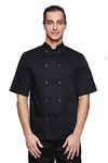 Mirabella Health & Beauty Unisex Oregano Chef's Short Sleeve Jacket Black M