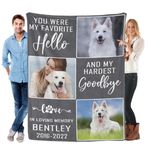Custom Blanket with Picture Personalized Puppy Photo Collage Throw Blanket Personalized Pet Dog Memorial Gifts Personalized Pet Portrait Throw Blanket