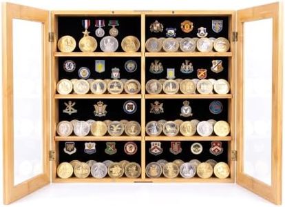 Challenge Coin Display Case Military Coin Storage Box (Nature)