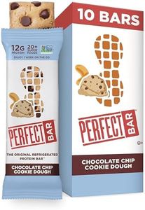 Perfect Bar, Chocolate Chip Cookie Dough Protein Bar, Gluten Free, Soy Free, Non GMO, No Sugar Alcohols, 2.2 Ounce Bar, 10 Count