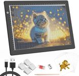 HIUKCOLED A4 Light Tracing Box with 4 Pcs Clips, Stepless Adjustable Brightness Ultra-Thin Light Pad, USB Powered LED Light Bored for Drawing,Diamond Painting,Sketching,Animation,X-Ray,Sand Painting