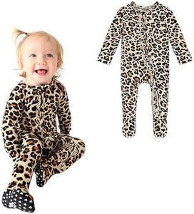 Posh Peanut Baby Girl Pajamas - Soft Päpook Viscose from Bamboo One Piece Footies, Newborn, Infant, & Toddler Footed Sleepers with 2-Way Zipper, Breathable Sleep Clothes & Outfit for Kids (Newborn)