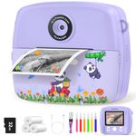 CNAPXAIA Kids Instant Print Camera, 1080P Digital Camera for Kids with 32GB Card, 16X Digital Zoom, Birthday Gift for Children Age 3-12 (Purple)