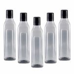 SKi Homeware Orlando Fridge bottles (1 Lt capacity) - Set of 5 - Black