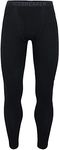 Icebreaker Merino Men's 260 Tech Leggings with Fly, Black/Monsoon, Large