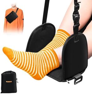 GULIMENG Airplane Foot Rest with Memory Foam - 2 in 1 Portable Foot Hammock for Plane Travel with Support, Comfortable Foot Sling for Airplane Travel Essentials to Relax Your Feet